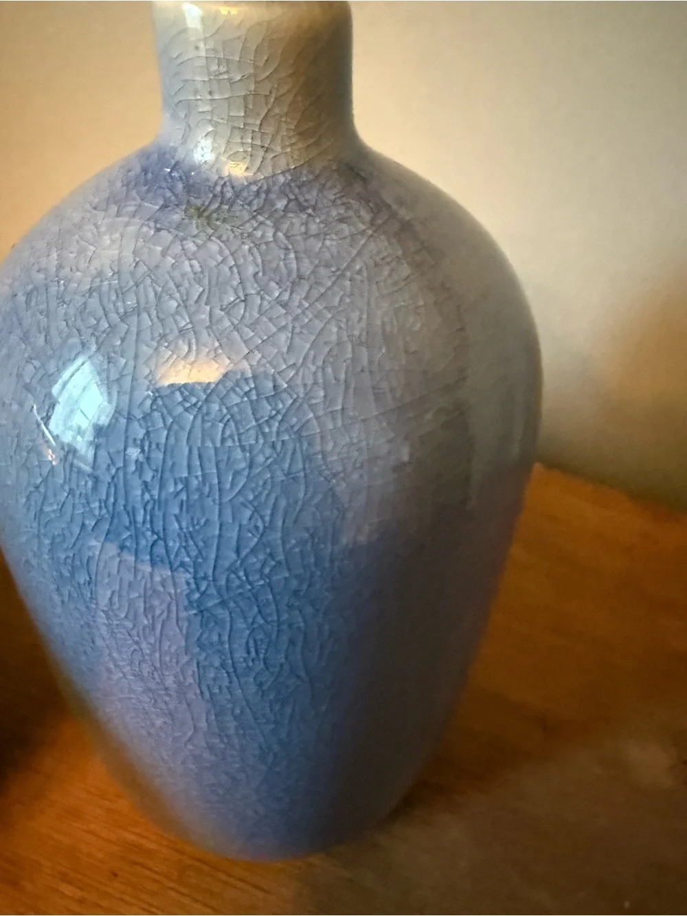 Crate & barrel set of two Perry green  Bud Vase and tall blue Textured Vase